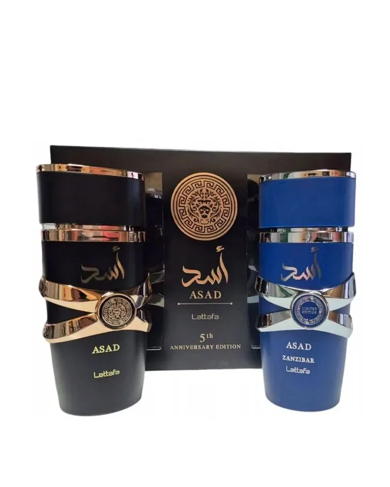 Kit Asad Lattafa Eau de Parfum + Asad Zanzibar Lattafa - Perfume Masculino 100ml — Lattafa