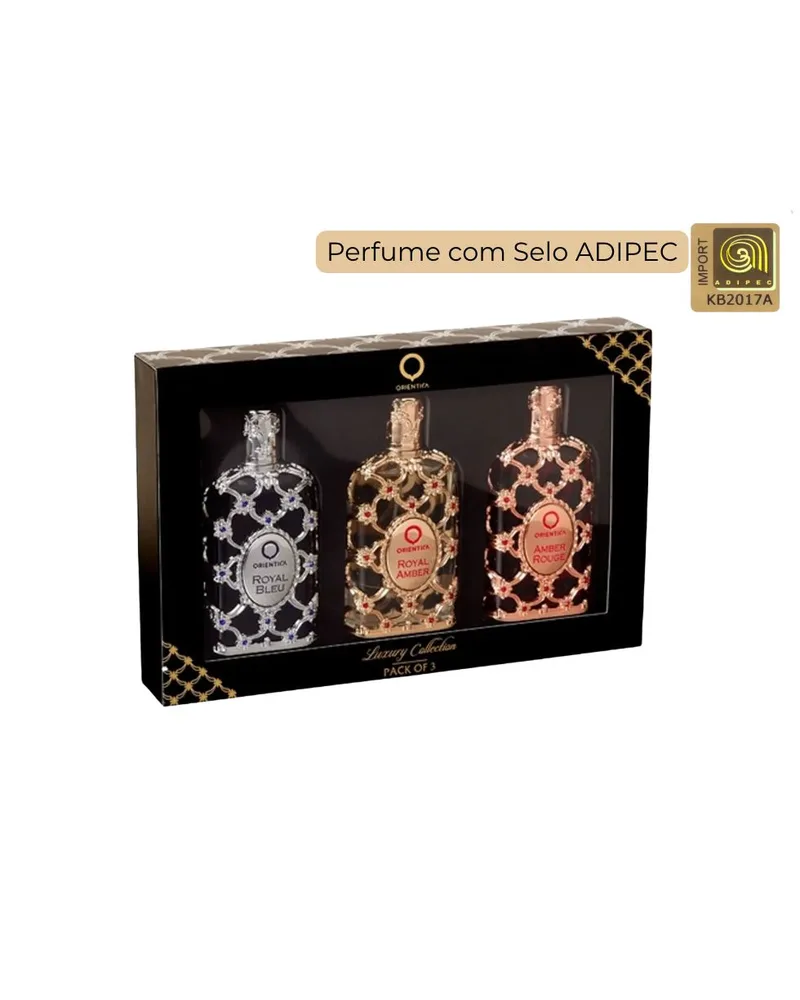 Kit Orientica Royal Amber, Amber Rouge e Royal Bleu 30ml Eau de Parfum — Orientica